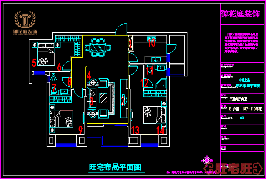 风水布局3d全景装修图